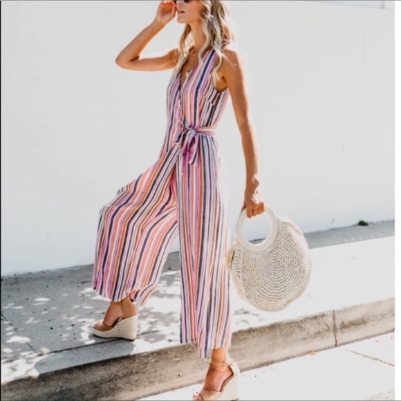 flowy wide leg jumpsuit